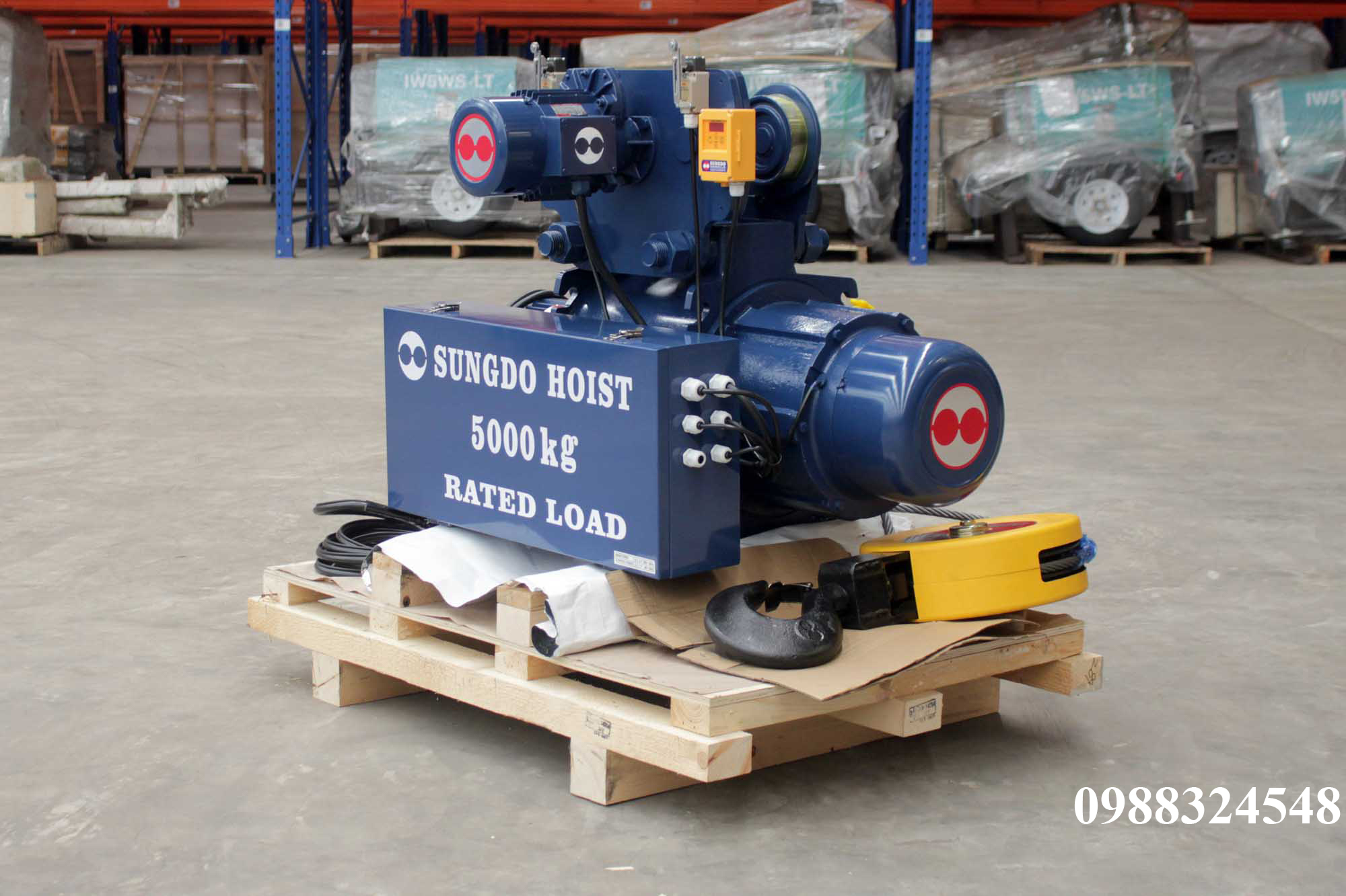 Pa lăng cáp điện Sungdo dầm đơn 5 tấn SM5-H6-MH / 5 ton Sungdo Mono Rail Wire Rope Hoist