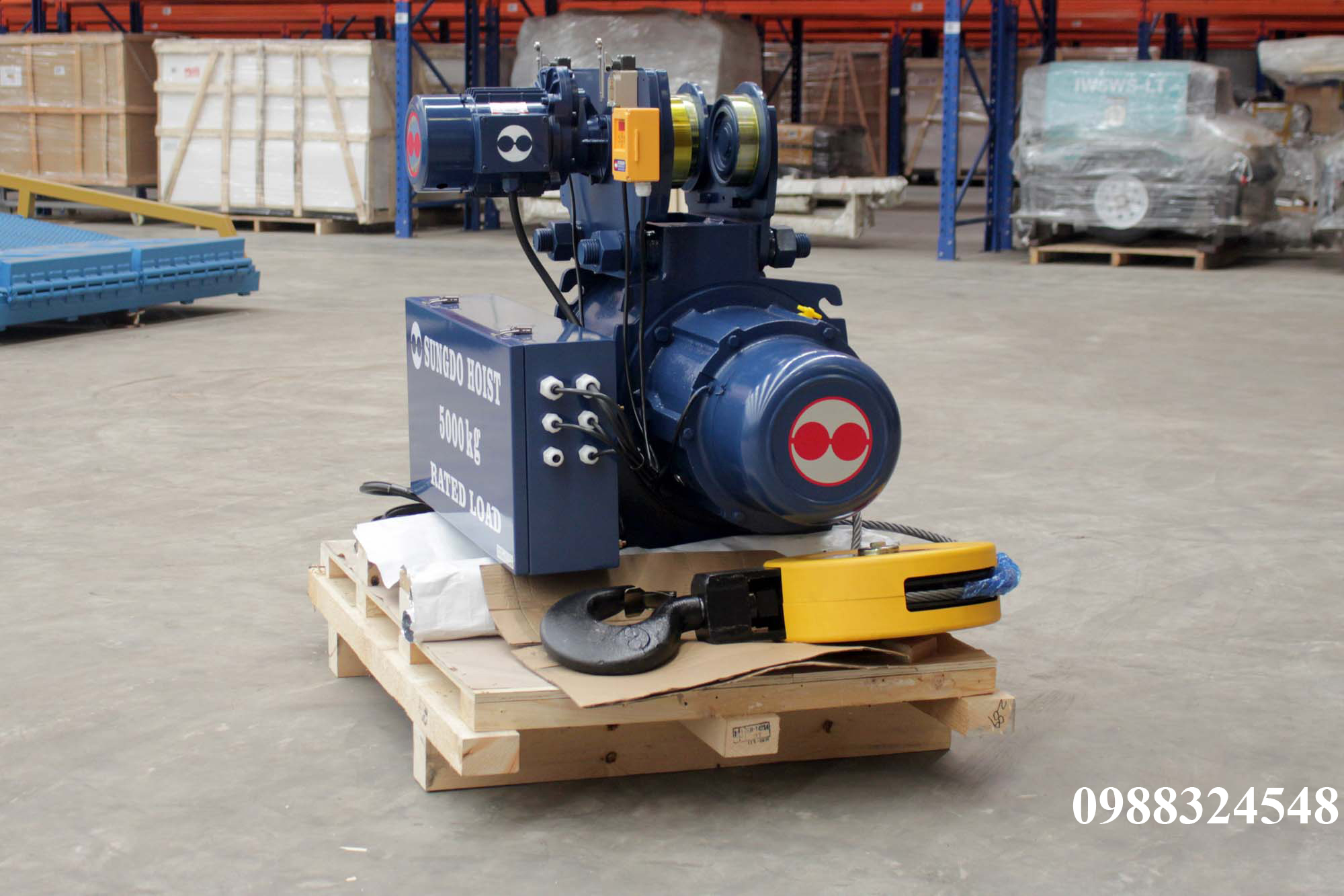 Pa lăng cáp điện Sungdo dầm đơn 5 tấn SM5-H6-MH / 5 ton Sungdo Mono Rail Wire Rope Hoist