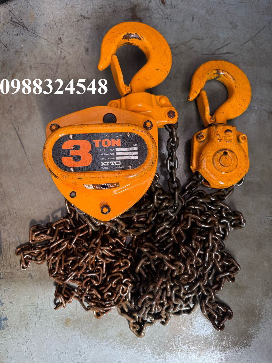 Cho thuê pa lăng kéo tay 3 tấn<